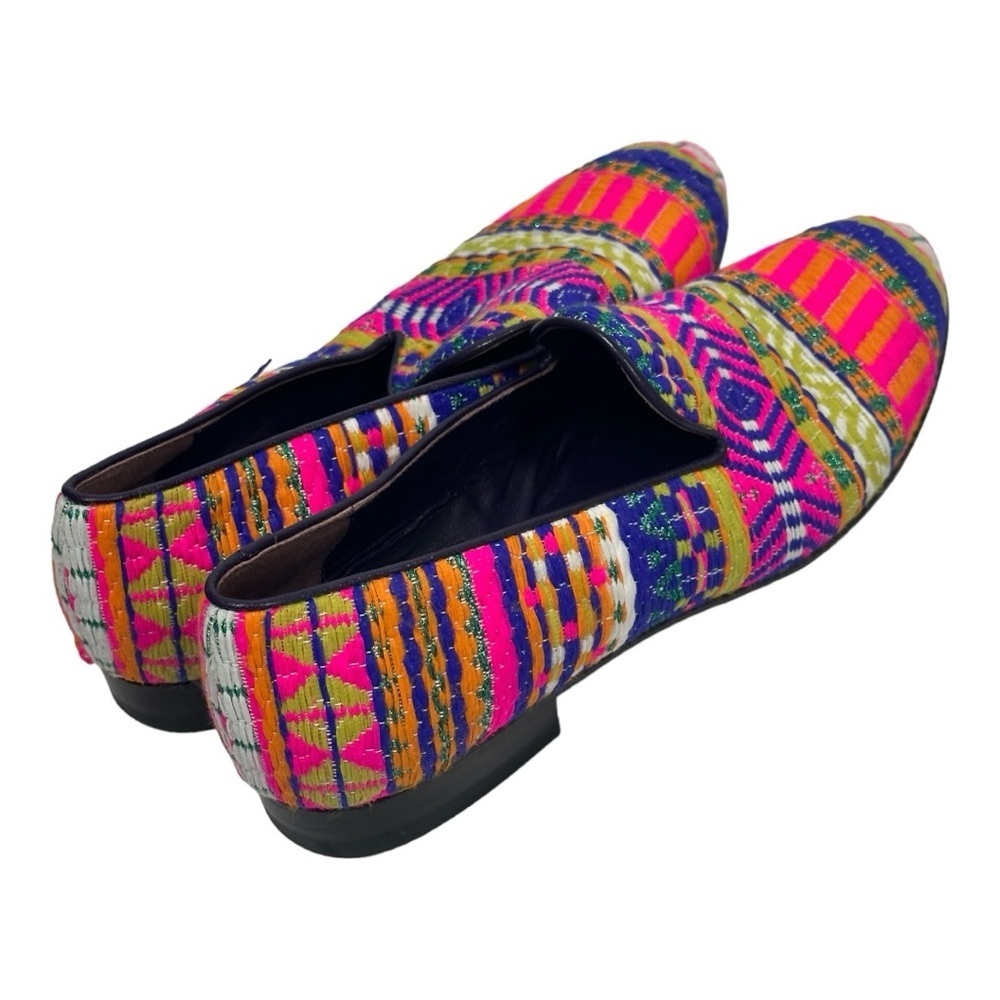 Cecilia Bringheli CB Made in Italy Embroidered Loafer Flats Shoe Colorful US 7.5 - Picture 6 of 9